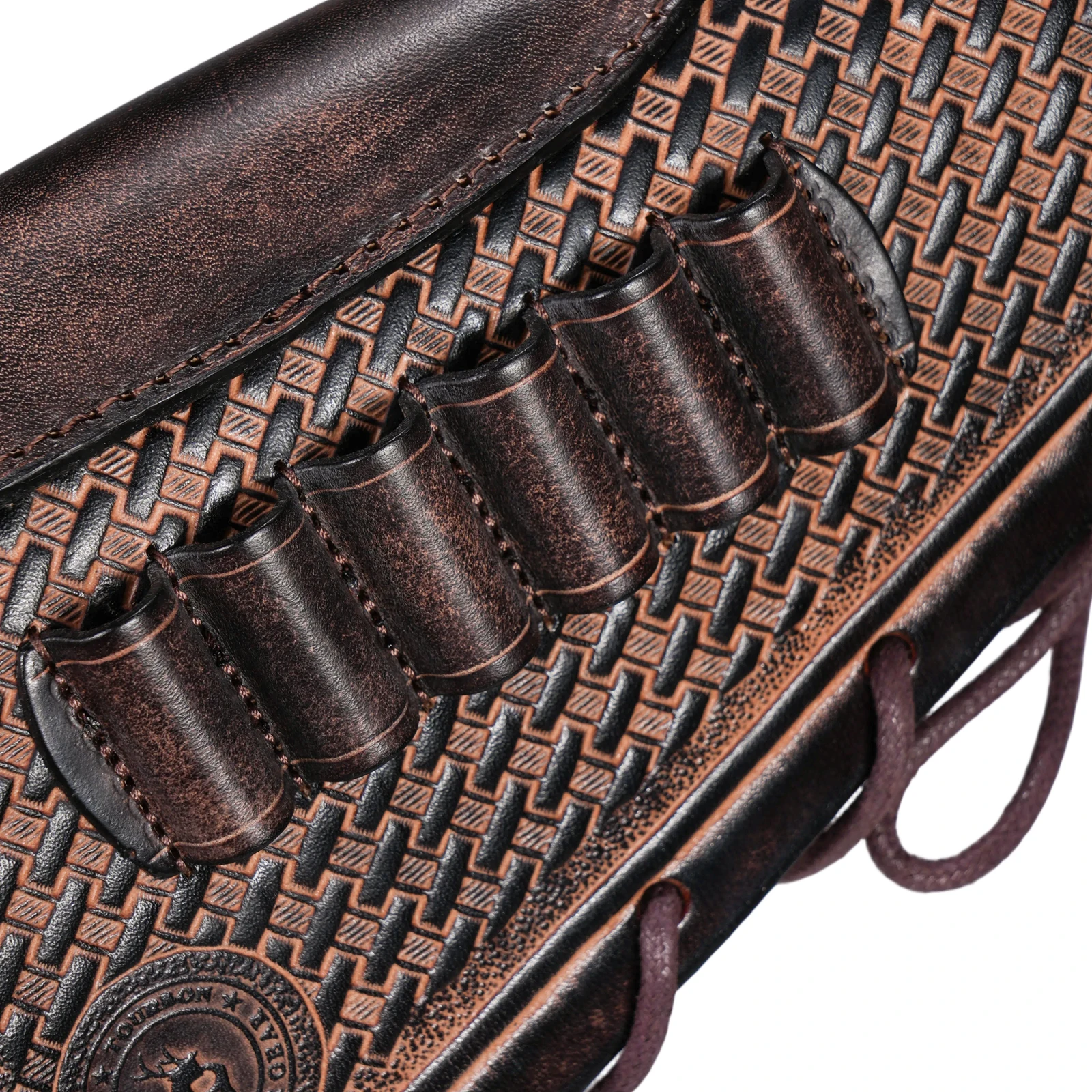 Tourbon Jagd-Leder-Gewehrschaftabdeckung, verstellbare Gewehrschaftauflage mit Munitionsschlaufen, passend für 30.06, 30.30, 308 usw. – Detail 30