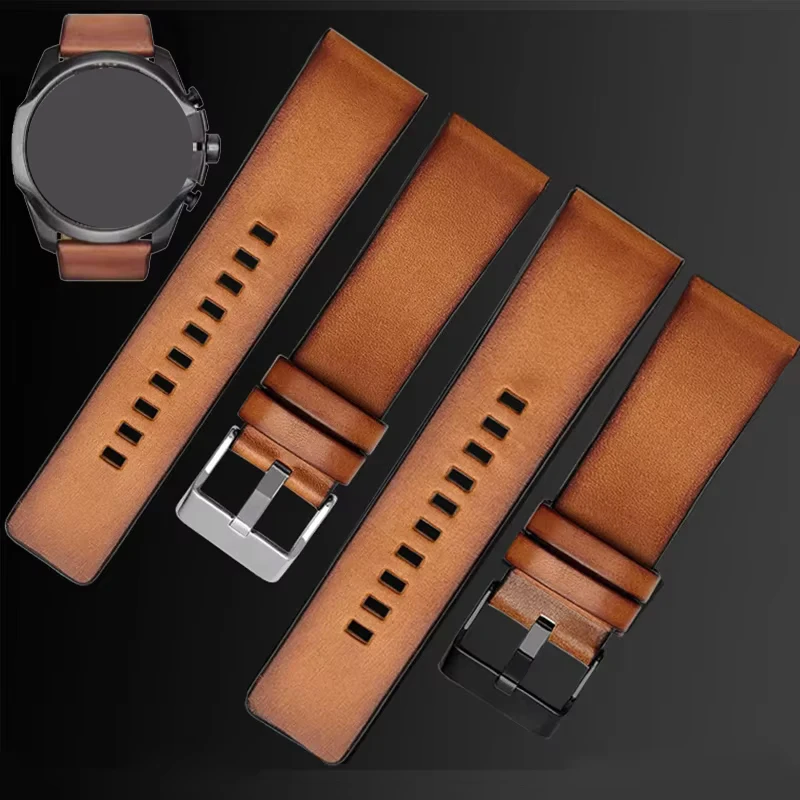 22 24m 26mm men Genuine Leather band for diesel DZ7406 DZ7408 DZ4476 DZ4343 watch strap Brown watchband Retro wristband Bracelet