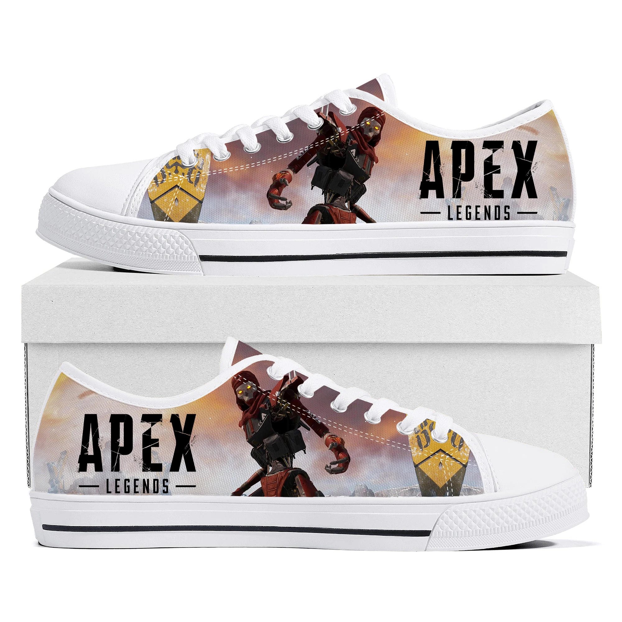 Cartoon Game Apex Legends Revenant Low Top Sneakers Womens Mens Teenager High Quality Canvas Sneaker Couple Custom Built Shoes