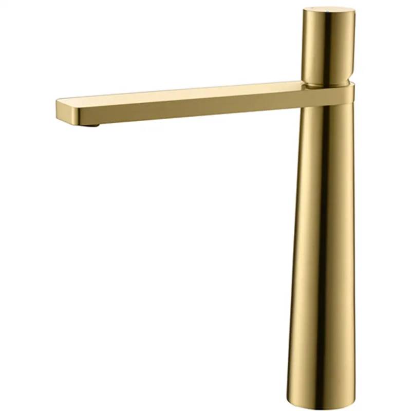 Basin Faucet Brass Bathroom  Mixer Tap Black/Brushed gold Wash basin  Single Handle Hot and Cold Lavotory 