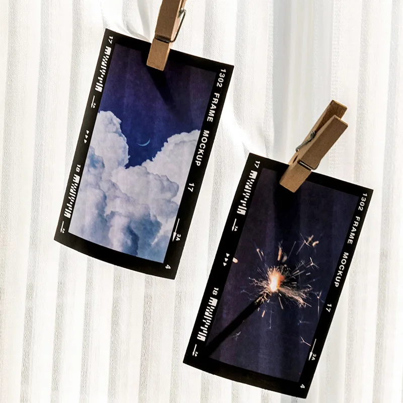 30pcs/set Students Notebook Decor Stickers Landscape Sticker Mountain Lake Sea Series Film Stickers Scrapbook Journal Sticker