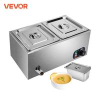 VEVOR 2 3 4 6 Pan Electric Catering Food Warmer Steam Table Stainless Steel Adjustable Temperature Buffet Restaurant Commercial