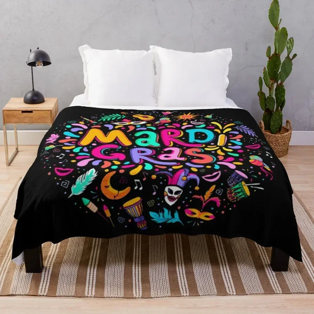 

Mardi Gras Throw Blanket All Weather Soft Throw Blanket for Sofa