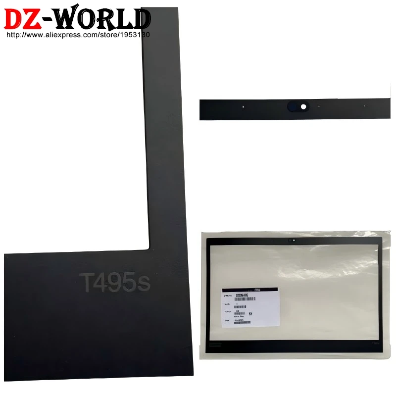 Layar LCD Bezel bingkai depan stiker Mylar dengan perekat dua sisi untuk Lenovo Thinkpad T495s Laptop 02DM405