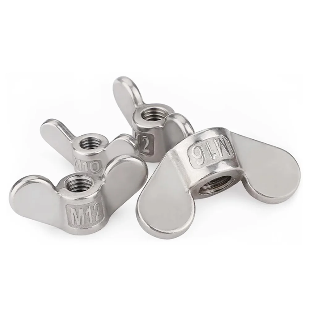 Butterfly Wing Nuts M4 M5 M6 M8 M10 M12 M16 M20 304 A2-70 Stainless Steel Tool Free Claw Nut Special-shaped Hand Screw Nut