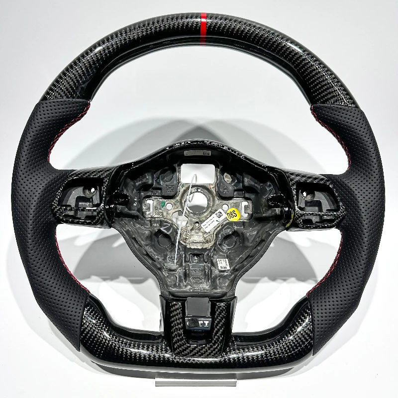 

Glossy carbon fiber steering wheel suitable for Volkswagen MK6 Golf 6 GTI GTD GTE