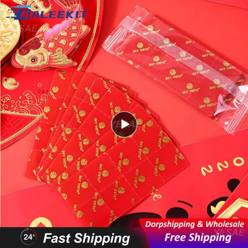 Adhesive Traceless Elastic Pvc Festive Household Products Spring Festival Couplets Stick High Viscosity Convenient Red