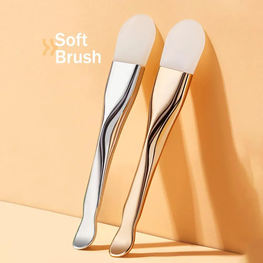 Brosse pour masque à Double extrémité, Non absorbante, pour masque en argile, outil facile à nettoyer pour bricolage, Application de masque Facial, accessoire de maquillage doux X9I8