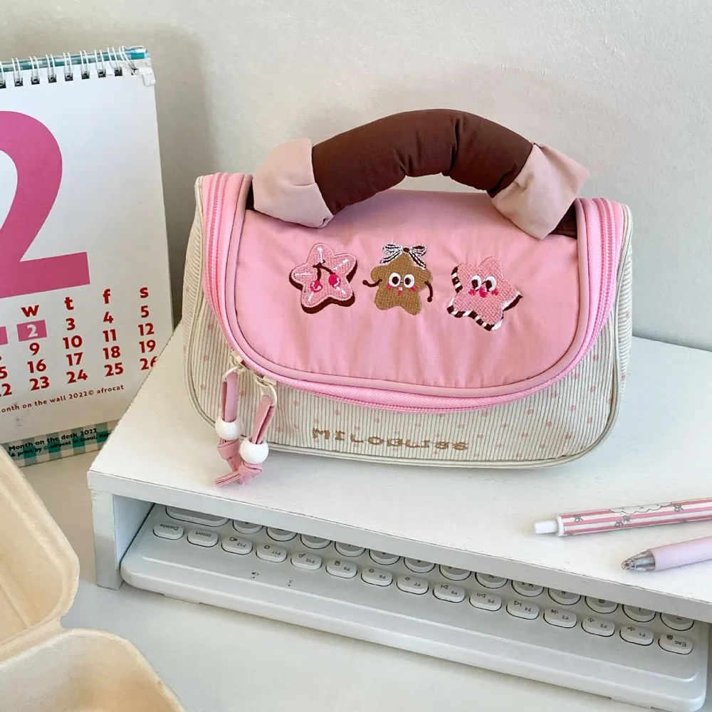 

INS Dopamine Color Pencil Case Multi-functional Large-capacity Pen Bag Stationery Organizer Students Gift