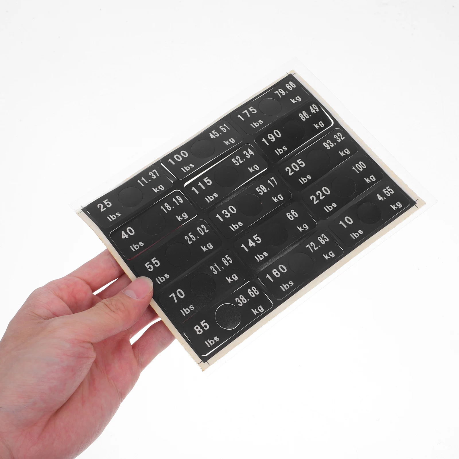 

Fitness Equipment Labels Gym Weight Sticker Adhesive Weight Tags for Dumbbells Barbells Tracking