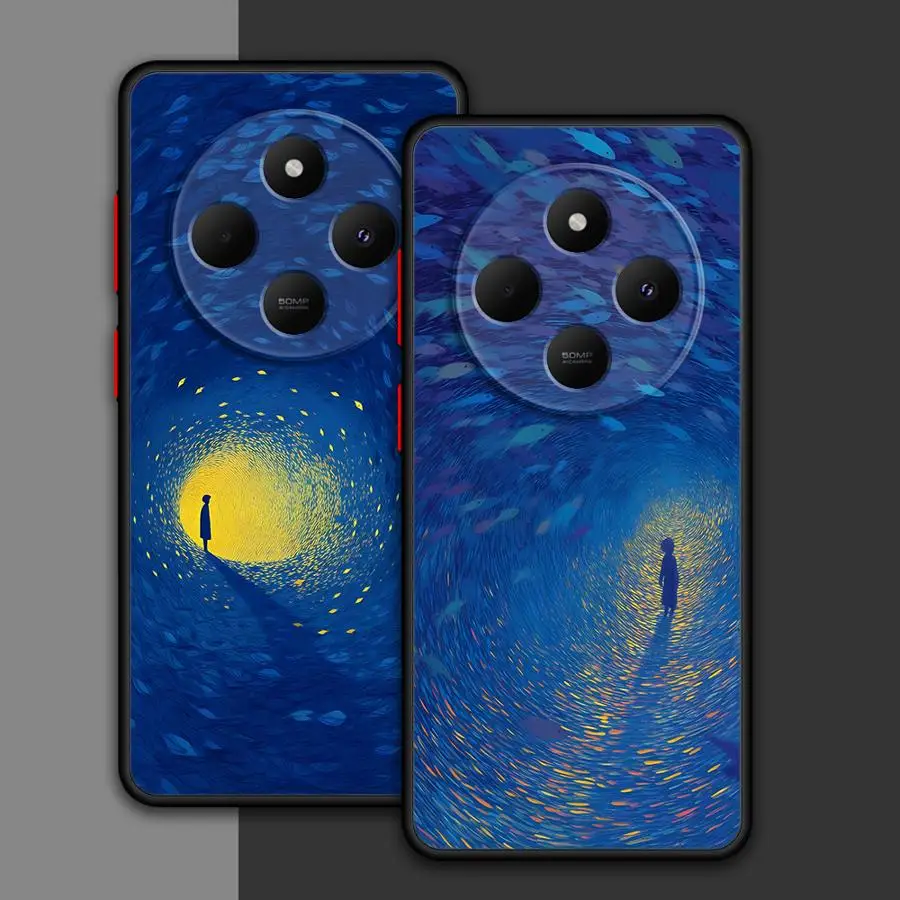 Marine Organism SHELL สําหรับ Xiaomi Redmi A4 10 12C 9 K40 Pro A1 A2 PLUS 14C 13C ฝาครอบโทรศัพท์เคลือบ