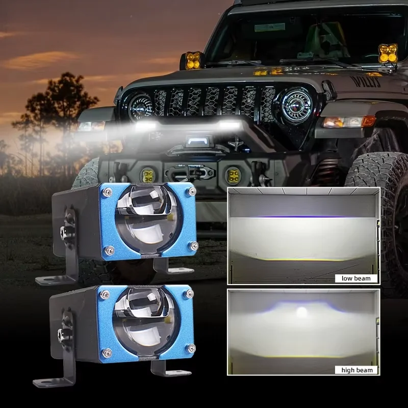 High power S101 68w middle net light LED headlight, white auxiliary light LED projection lamp, front grille light