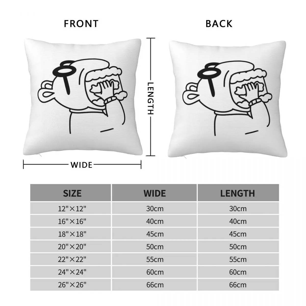 Arthur Read Cake Pillowcase Polyester Linen Velvet Pattern Zip Decorative Home Cushion Cover 18