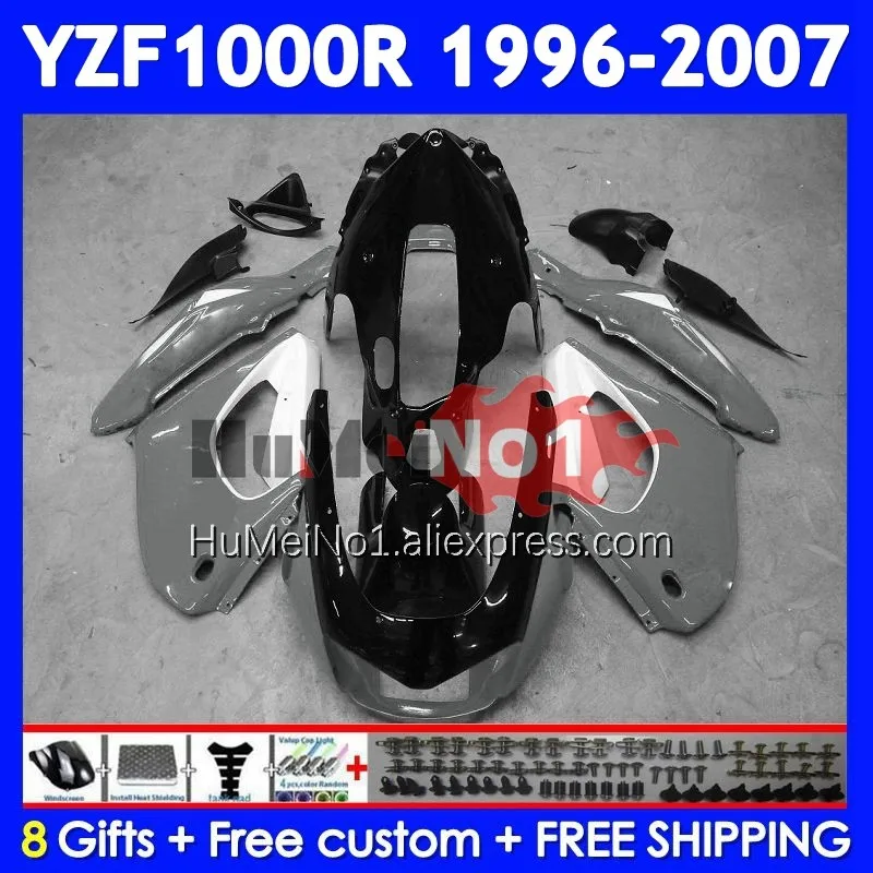 Thunderace For YAMAHA YZF 1000R YZF1000R 1996 1997 1998 1999 2000 2001 353No.113 Blk silver YZF-1000R 02 03 04 05 06 07 Fairing