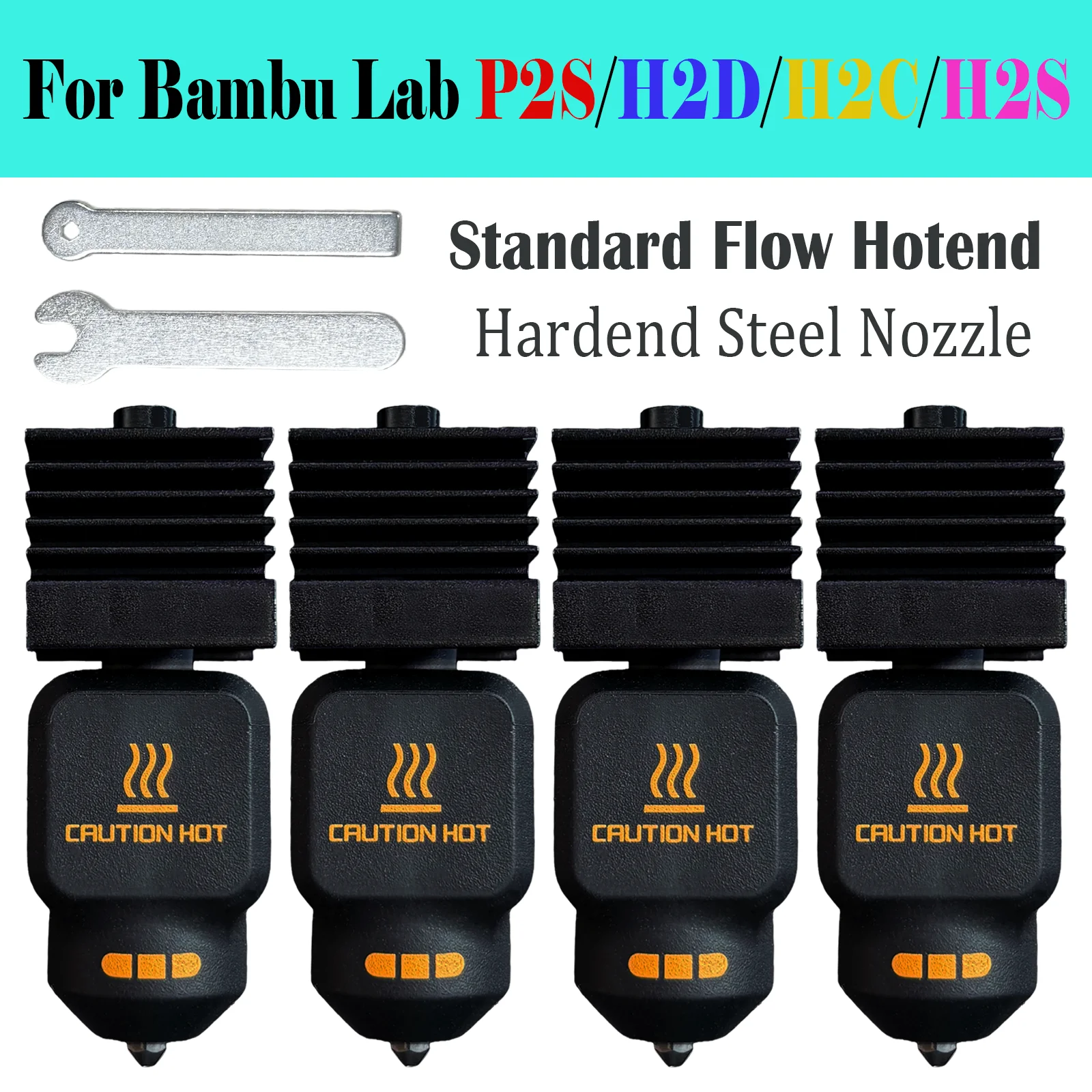 

P2S Hotend Kit for Bambu Lab H2S P2S H2D Upgrad Hot End Detachable Nozzle Print Head Kits for Bambulab A1 A1 Mini 3D Printer
