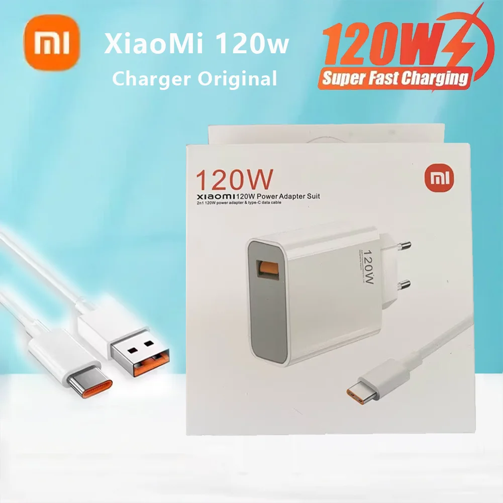 Xiaomi 120W Super Fast Charger USB Type C PD Cable Fast Charging Quick Charge 3.0 For iPhone Samsung Oneplus Pixel Cellphones