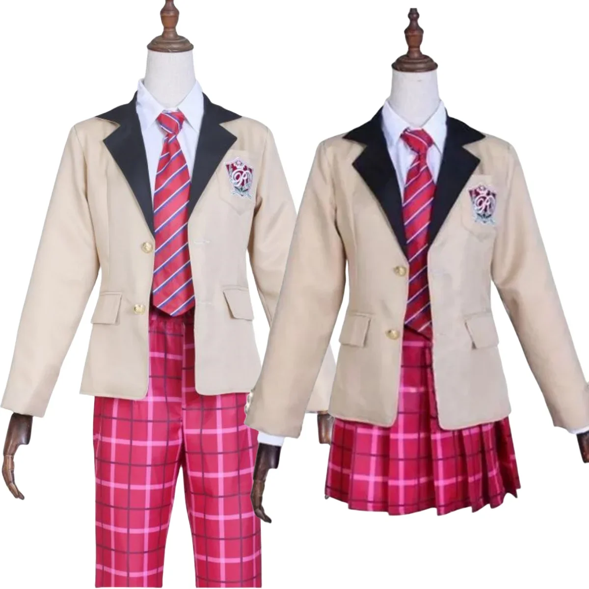 Anime Game Ensemble Stars Tomoe Hiyori  Sazanami Jun Cosplay Costume Eve Reimei Gakuen School Uniform Man Woman Campus Suit