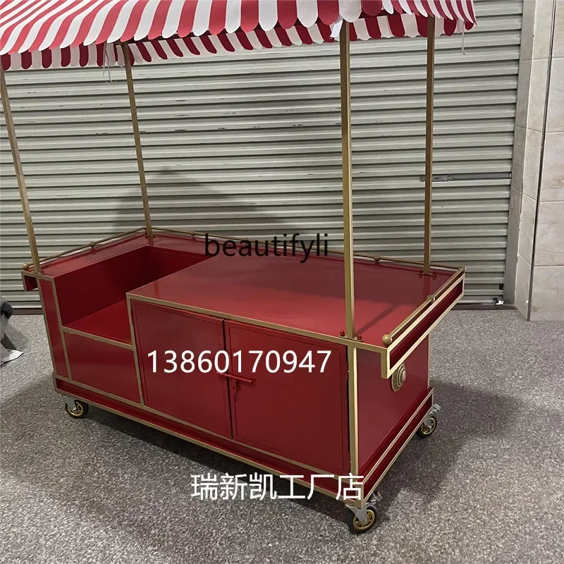 

YA38 Light luxury dining car stall trolley, truck playground, stall coffee cart