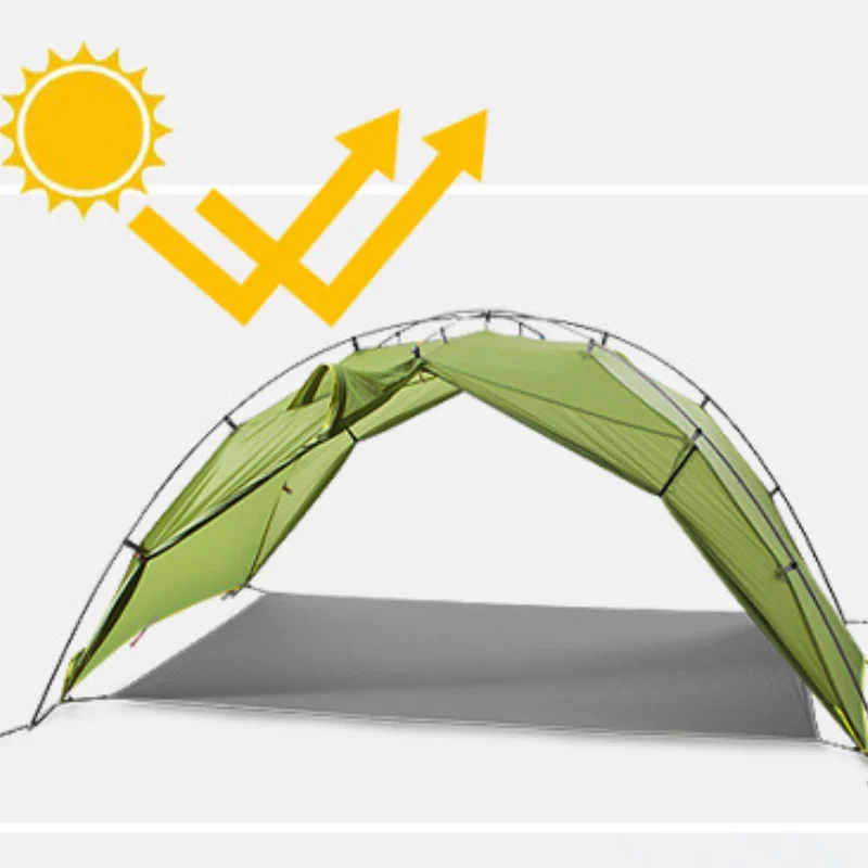 Outdoors Ultralight Double Person 15D Silicon Coating Bilayer Rainproof and Windproof Camping Cross Hanging Tent