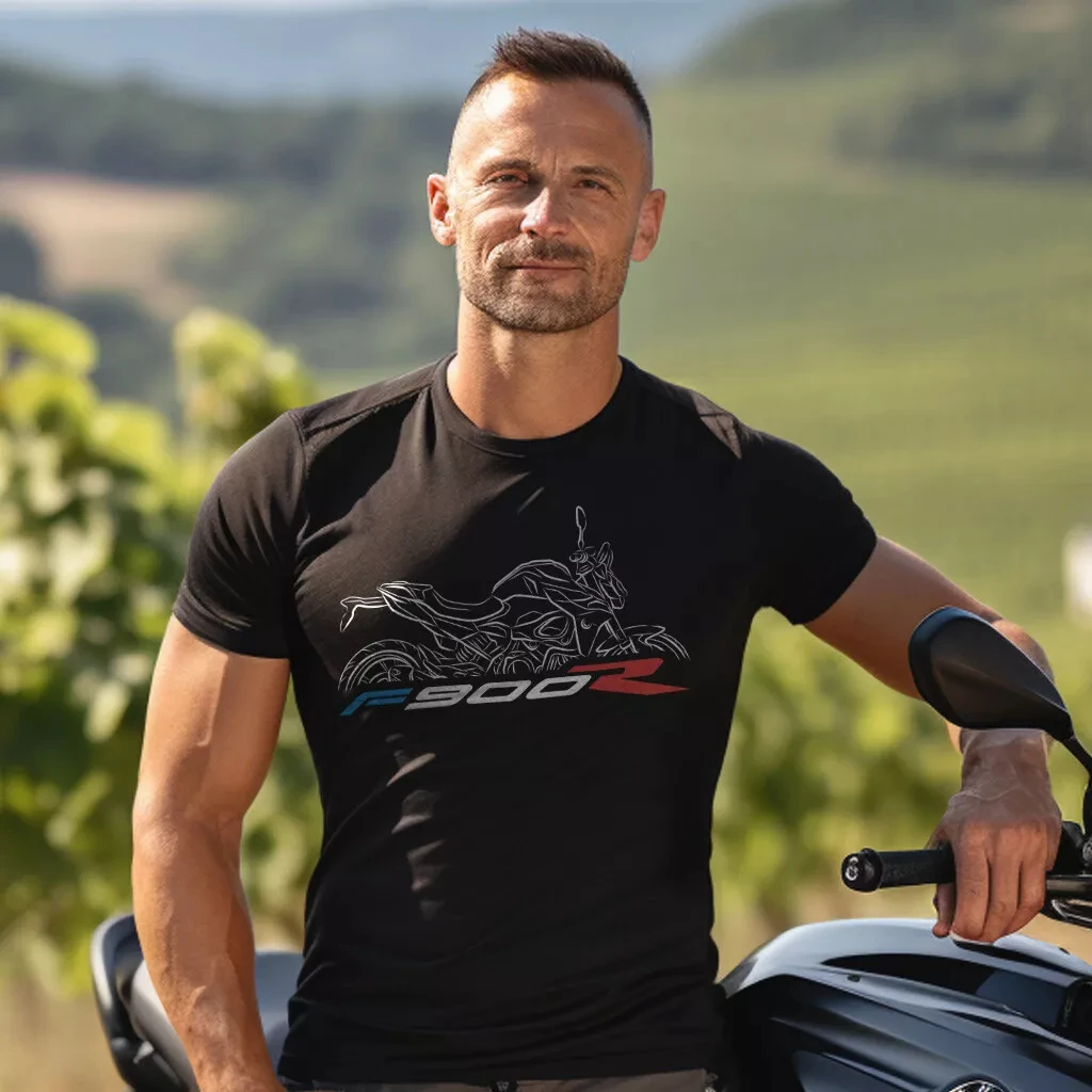 

2025 Summer Cotton Round Neck Short Sleeves for Men Women BMW F900R T-Shirt, BMW Motorcycle Tee Shirt for Riders