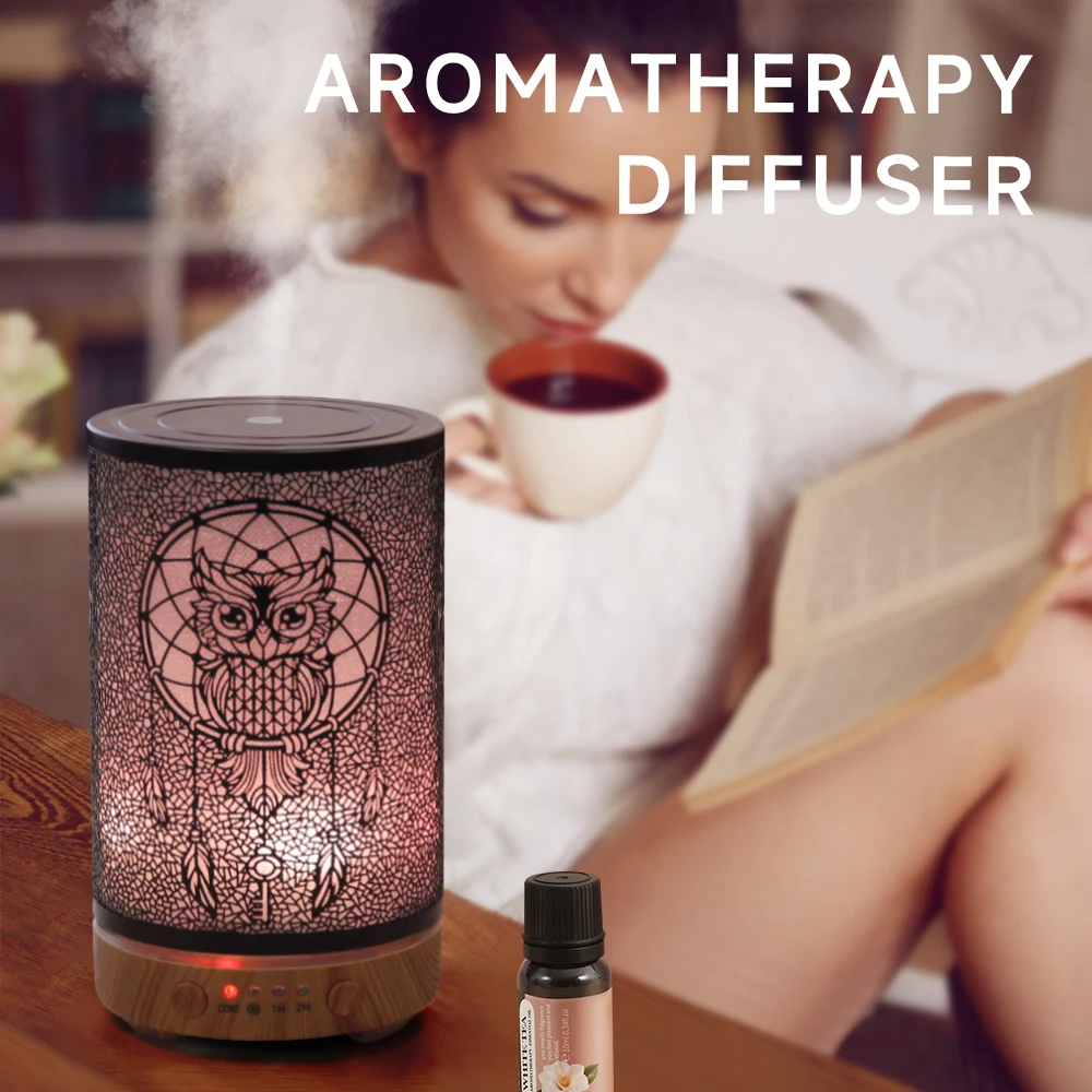 

100 мл увлажнитель воздуха с полой совой, крутой туманообразователь, диффузор аромата для дома и офиса, эфирное масло, ароматический увлажнитель со светодиодной подсветкой