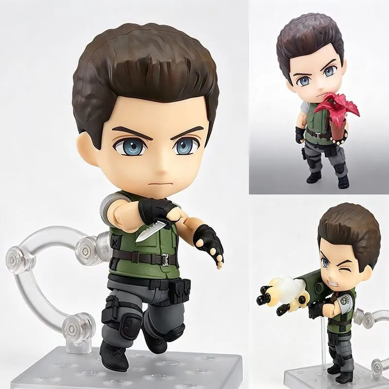 

Resident Evil 681 Chris Redfield Q Version Action Figure Posable Face Swap Action Figure Model Collect Desk Ornament Fans Gift