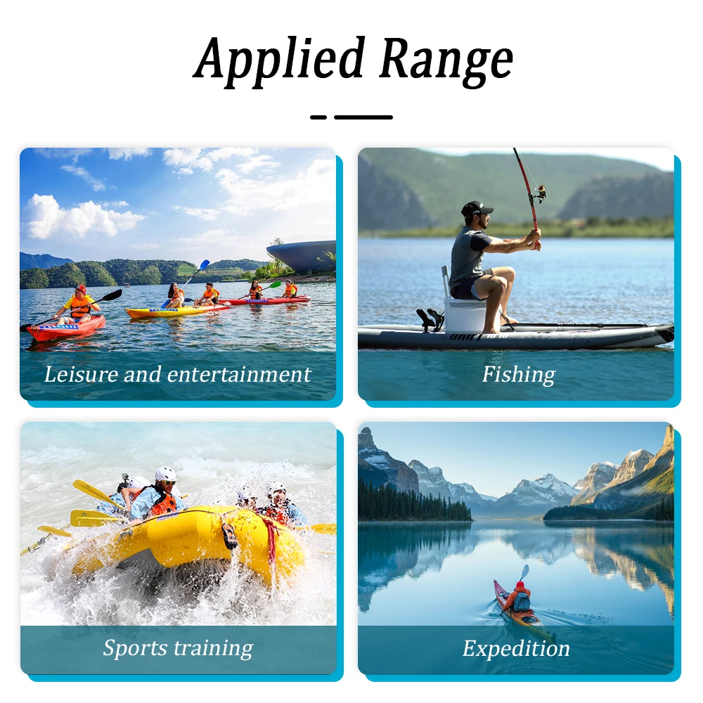 نفخ الفيضانات الإنقاذ 2 شخص 3.8 م × 95 سم قوارب قابلة للنفخ للعواصف الممطرة #5