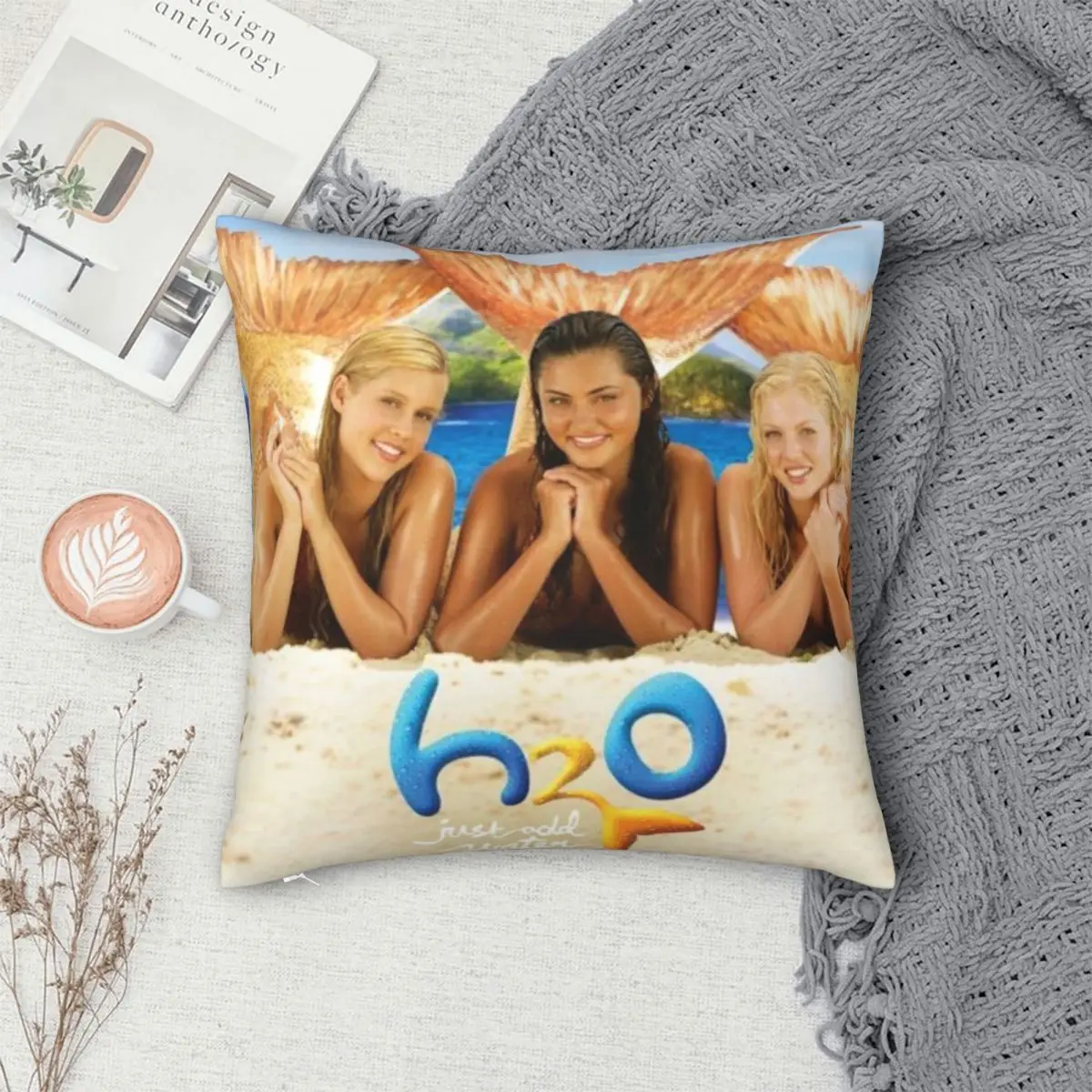 H2O Just Add Water Square Pillowcase Polyester Pillow Cover Velvet Cushion Zip Decorative Comfort Throw Pillow For Home Bedroom