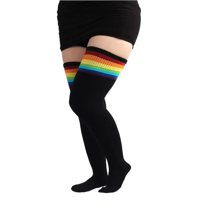 Women Plus Size Socks Oversized Over Knee Socks Thigh High Socks cotton Knee High long Socks winter