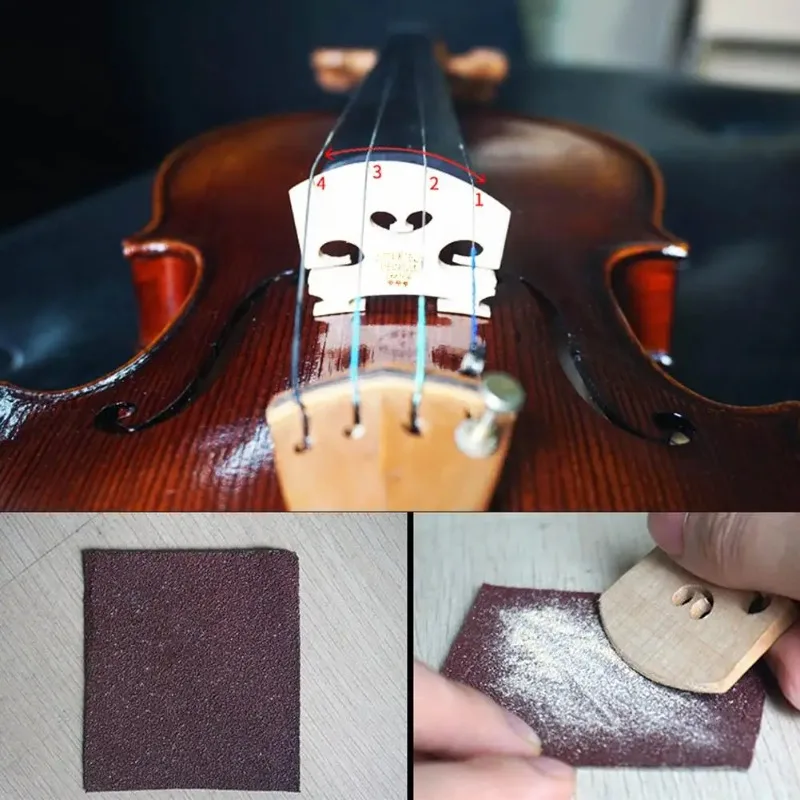 4Pcs Maple Wood Violin Bridges, for 4/4-3/4 Size Fiddle Instrument Accessory