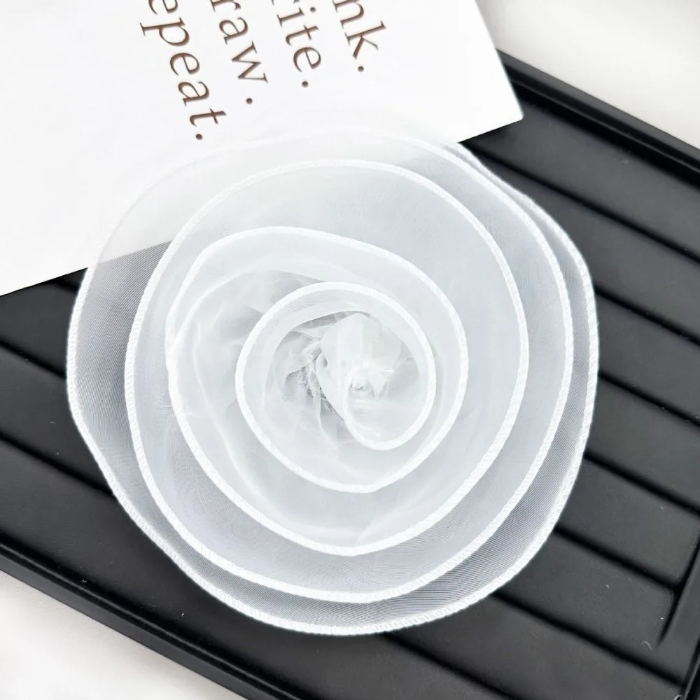 

DIY многослойная органза, большая цветочная нашивка, 3D нашивка для одежды ручной работы, брошь, аксессуары, нагрудный цветок, аппликации для одежды, шитье