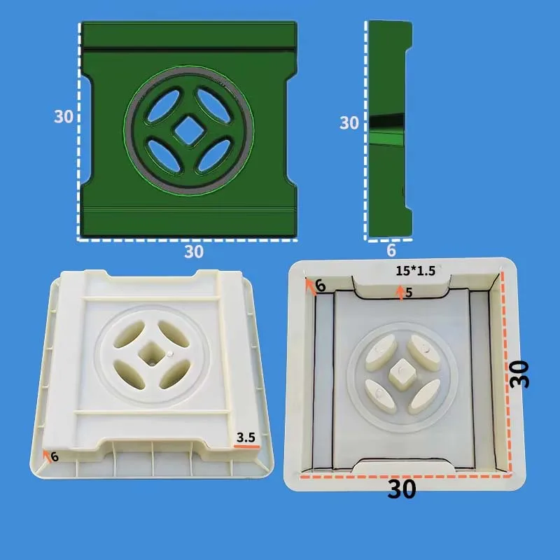 U-Shaped Groove Concrete Mold Plastic Water Channel Drainage Ditch Cover Plate Gap Cement Product Mold for Prefabricated Box