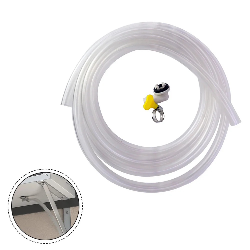 Air Conditioner Drain Hose Kit 15mm Diameter Flexible Pipe with Clamp and Connector for Indoor and Outdoor Split AC Units