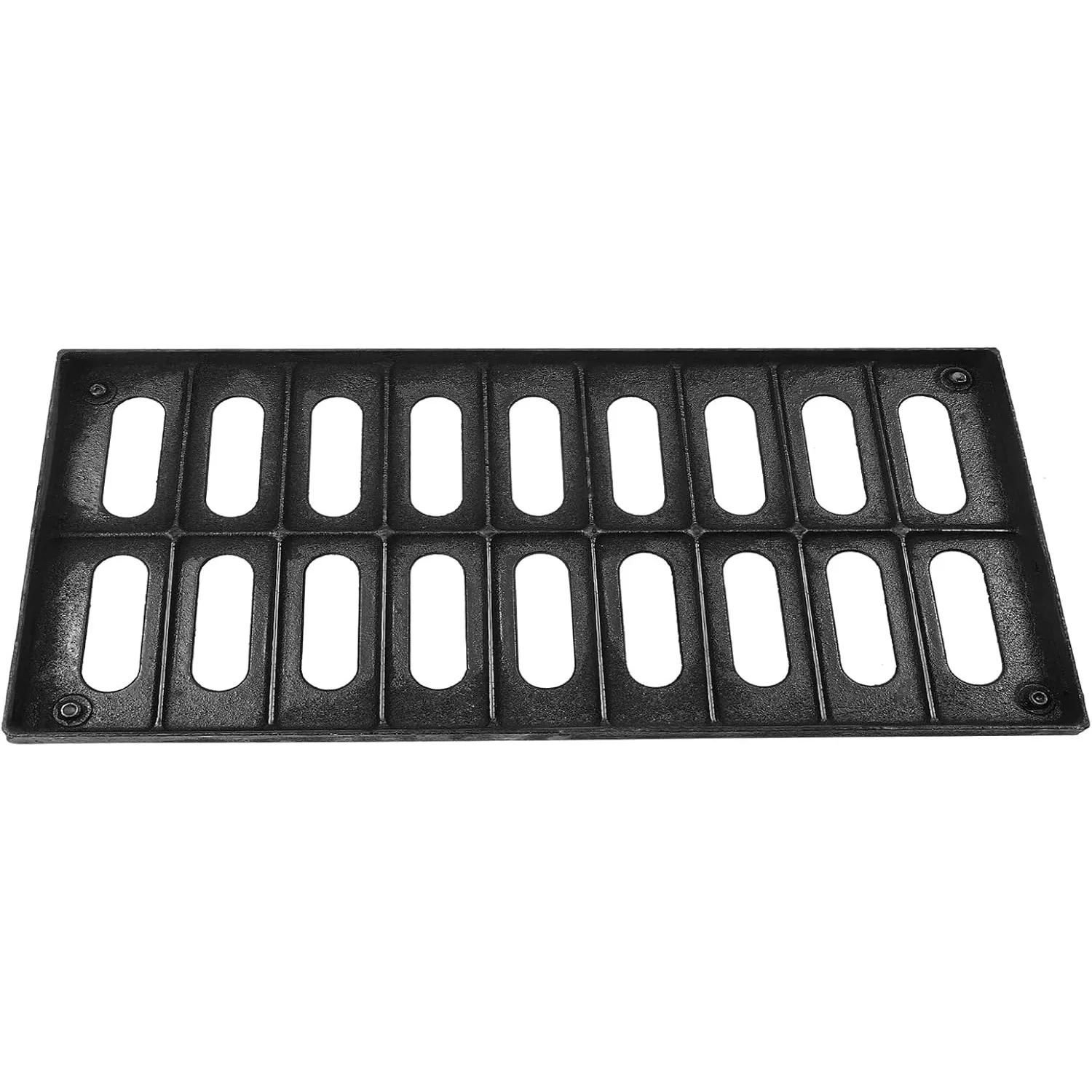 Griglia di scarico in ghisa, copertura di drenaggio del canale esterno, griglie di scarico per trincea in metallo da 20x10 pollici, griglia fognaria resistente