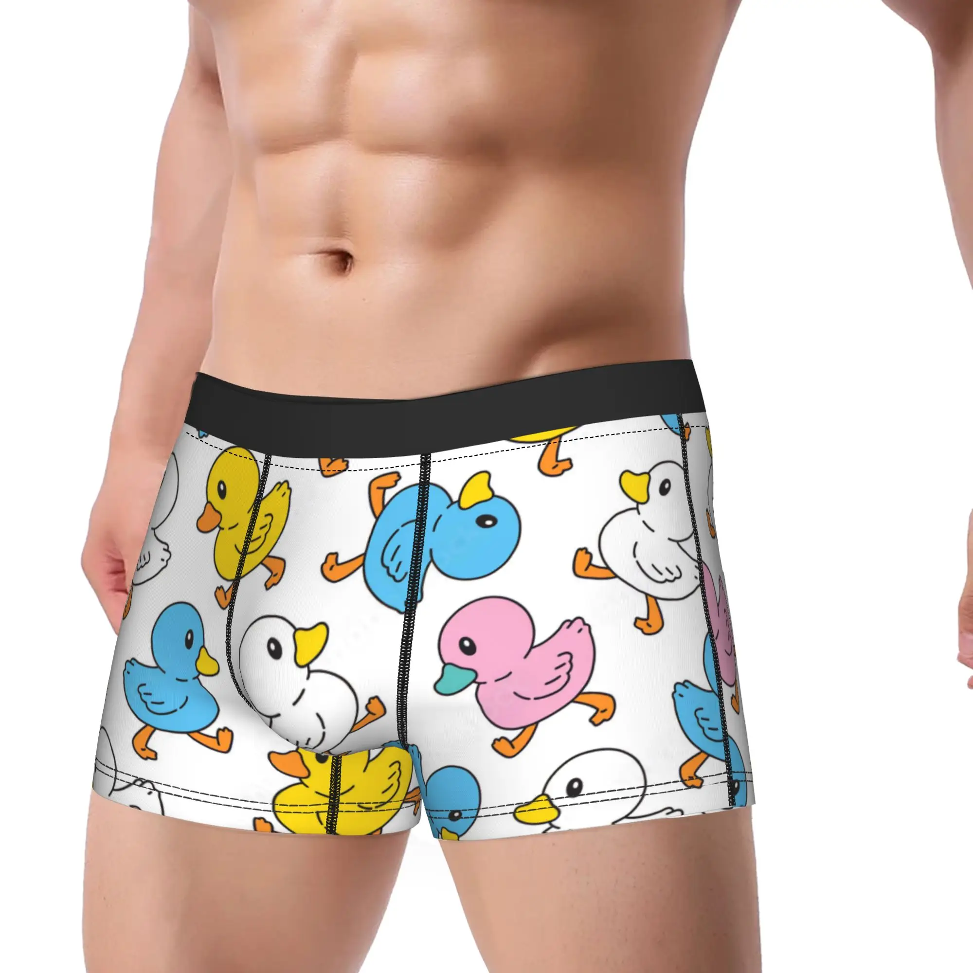 Duck seamless pattern rubber duck Underwear  Design Trunk Quality Men Underpants Novelty Shorts Briefs Gift