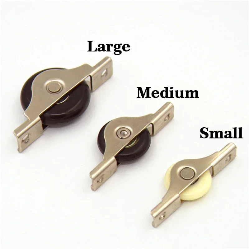 4Pcs Iron Frame+nylon Mute Wheel Sliding Door  Cupboard/Window Groove Load-bearing Pulley Bathroom Cabinet Wardrobe