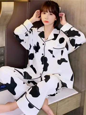 순면 침대 의류 니트 면 긴소매 가을 여유로운 홈웨어 카디건 숙면 의류 긴팔 순면 높은 품질 여성용 외출 가능 침대 의류