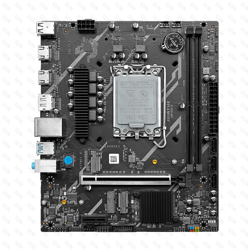 JGINYUE H610 Motherboard Set LGA1700 Support 12/13/14th Core DDR4 Dual Memory MAX 64GB 2x M2 NVME Gaming Desktop Combo