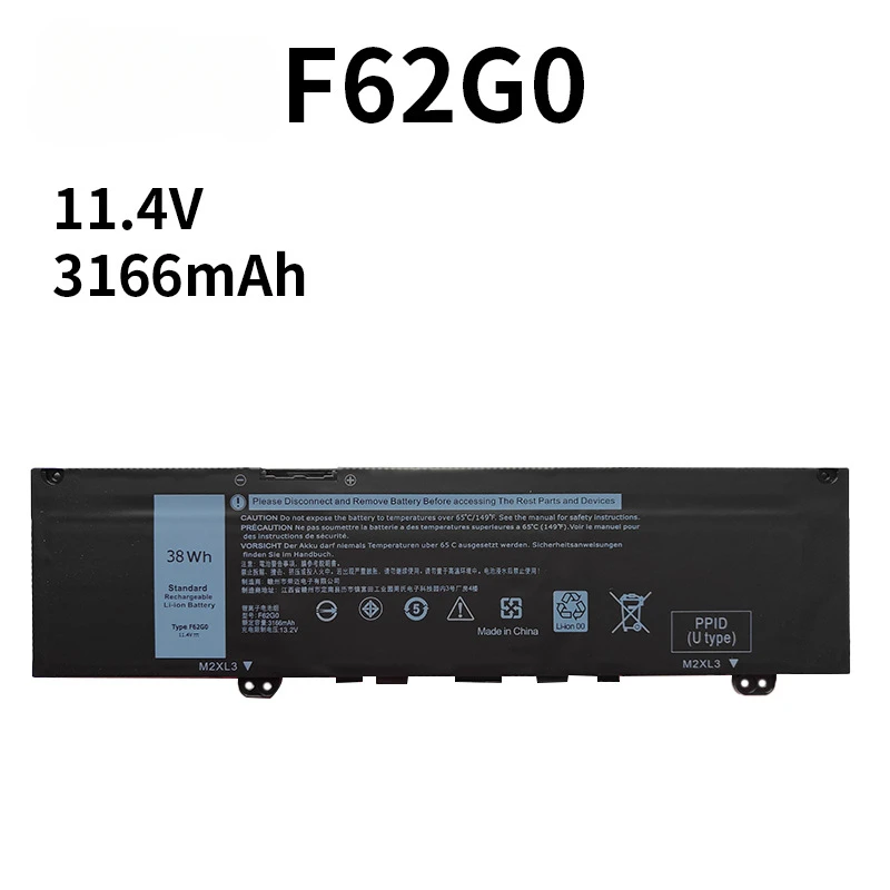 

For Dell F62G0 Inspiron 7370 7373 7380 5370 notebook battery LLD