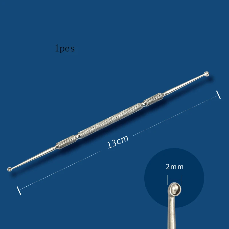 Ophthalmic instrument molluscum curette medical spatula double-headed meibomian gland curette dermatology scraping tool