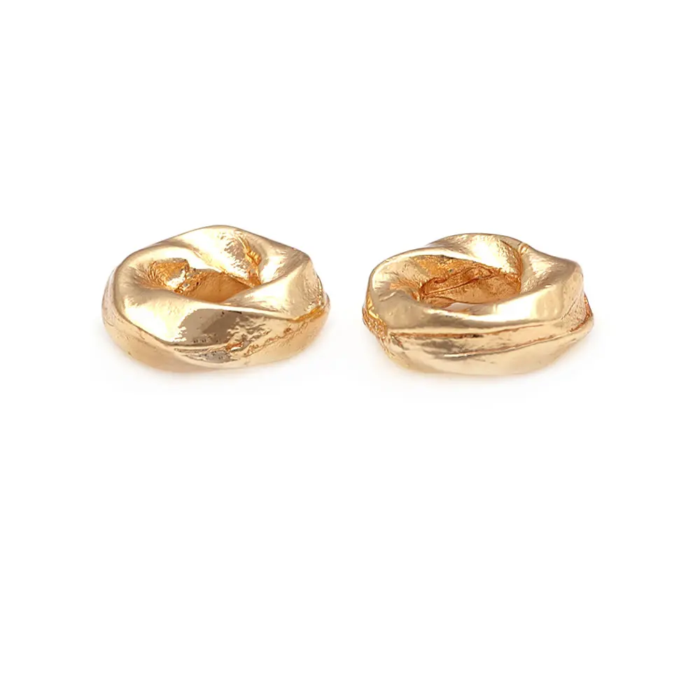 4MM 6MM 18K Goldfarbene Messing Runde Gedrehte Kreisförmige Armband-Abstandhalterperlen Schmuckherstellungszubehör DIY-Zubehör – Detail 14