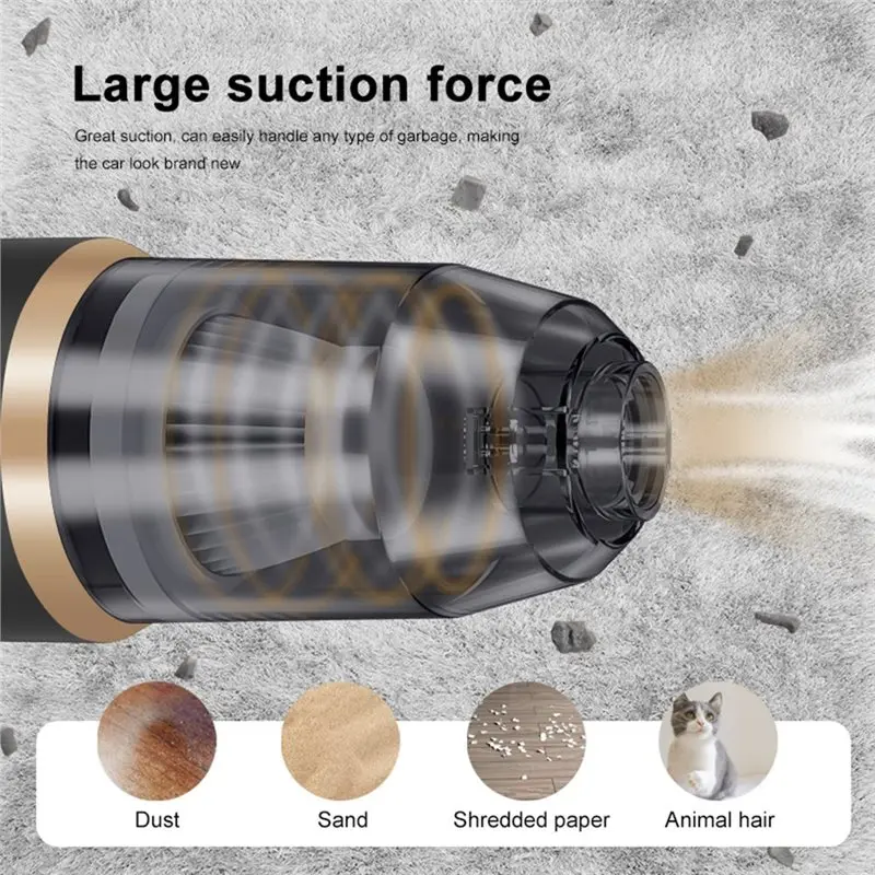 مكنسة كهربائية للسيارة ABVC لاسلكية لتنظيف سجادة غرفة النوم للأجهزة المنزلية المحمولة عالية الطاقة لآلة التنظيف