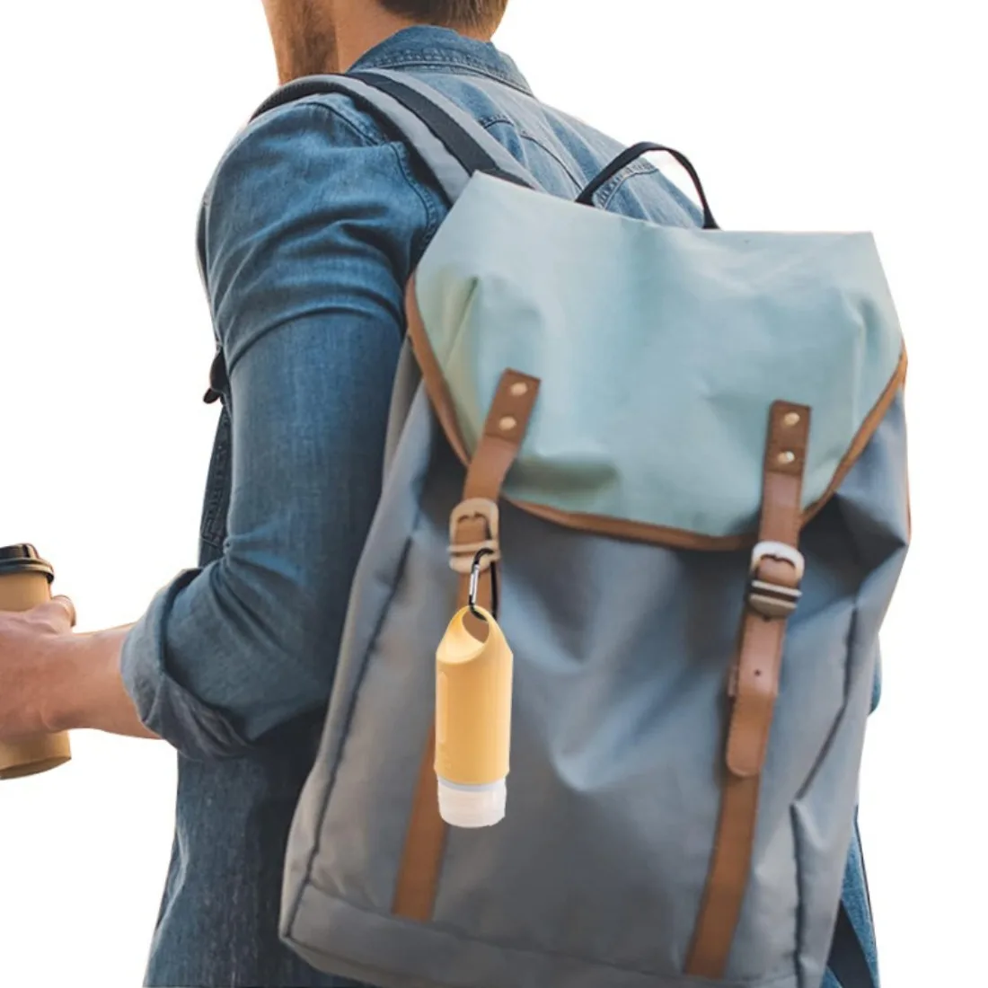 1 pz 60 ml riutilizzabile da viaggio sub-bottiglia articoli da toeletta portatile spremere bottiglia contenitore per campioni in silicone a prova di perdite con fori per appendere