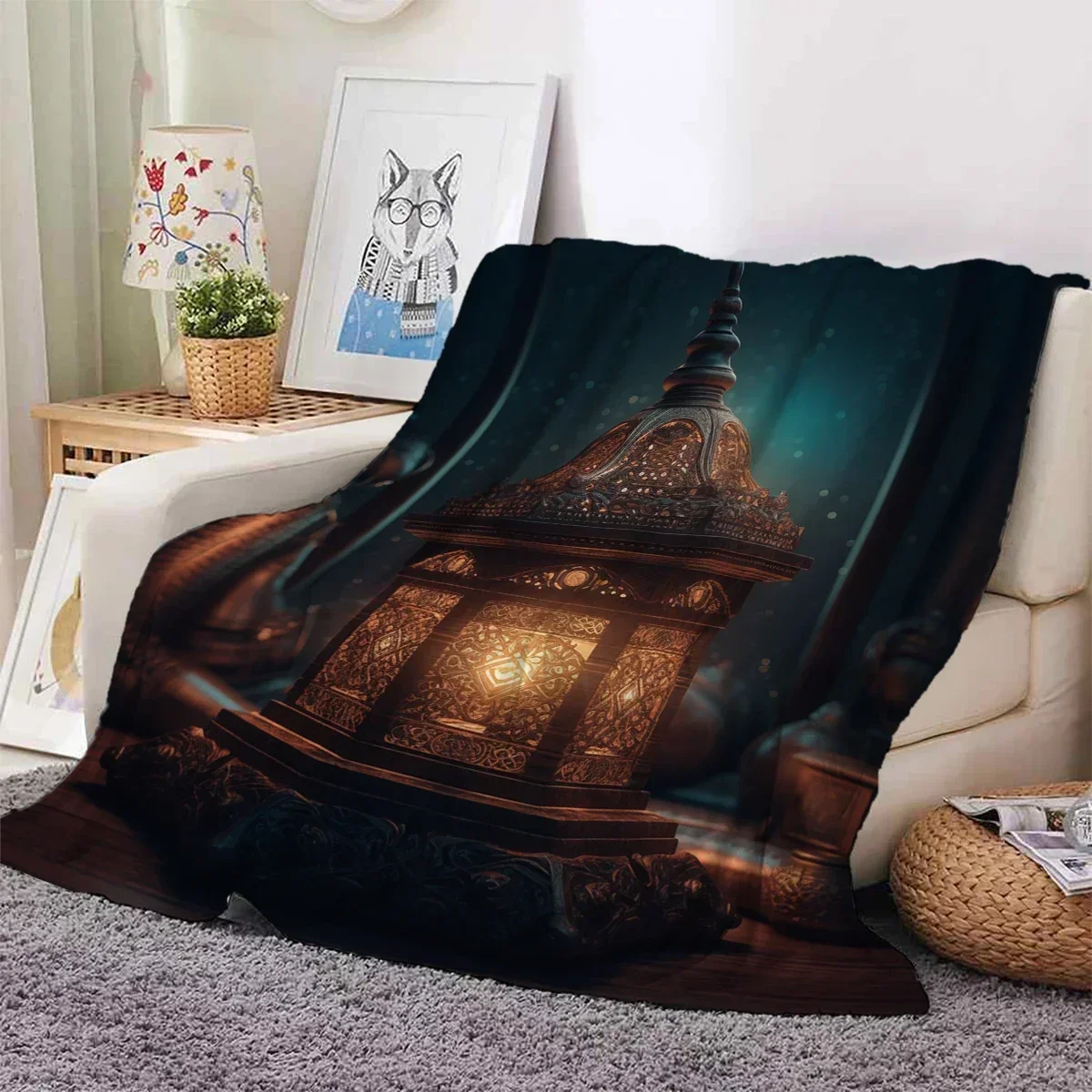 

3d Printed Blanket Warm Skin Friendly Suitable for Livingroom Bedroom Office Bed Sofa Cover for Children Birthday Christmas Gift