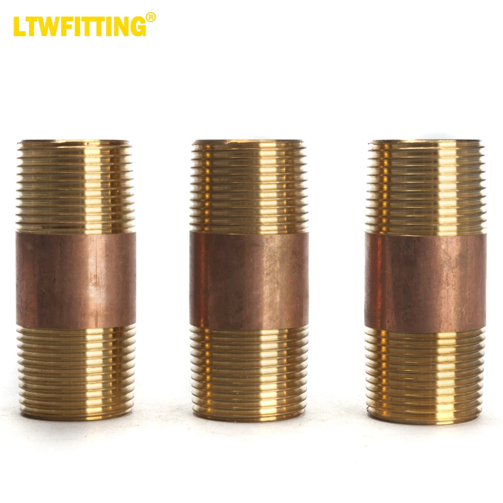 

LTWFITTING Brass Pipe 3" Long Nipples Fitting 1" Male NPT Air Water(Pack of 3)