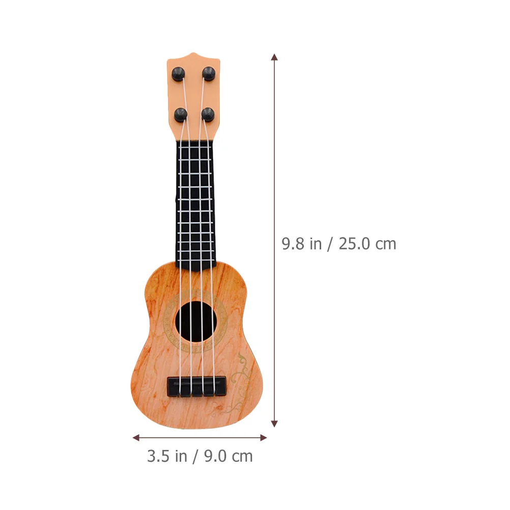 2 szt. Mini Ukulele modele dla malucha zabawki do wczesnej edukacji Ukulele dla dzieci chłopcy Instrument muzyczny zabawka edukacyjna