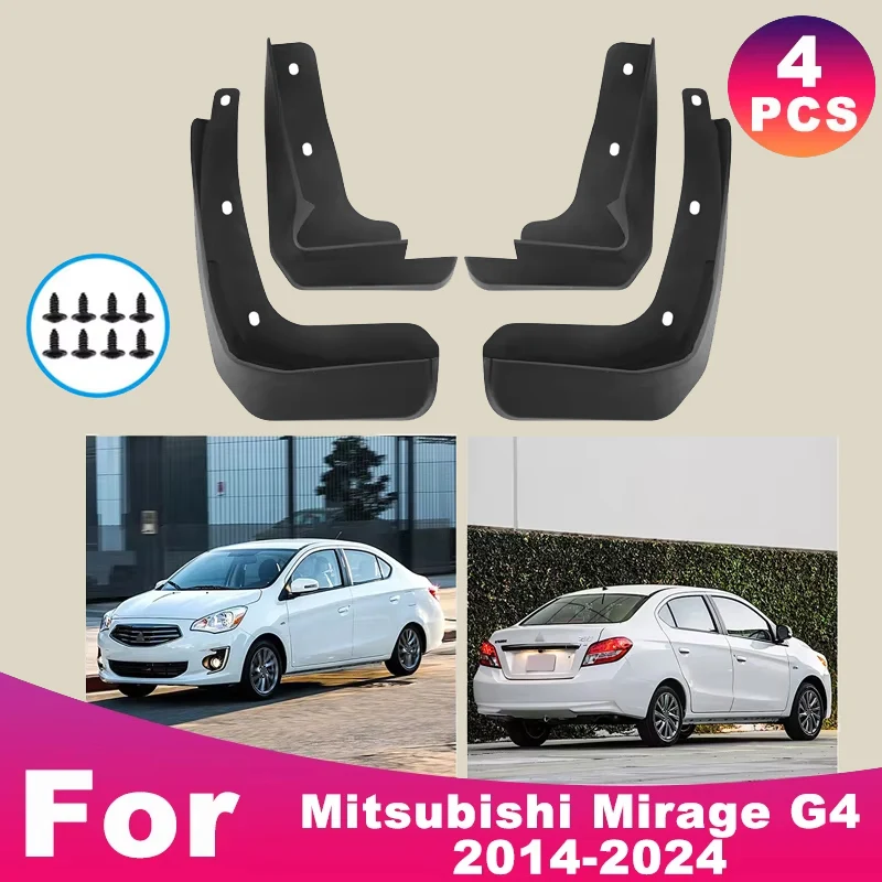 

For Mitsubishi Mirage G4 2014-2024 2015 Automotive Tire Mudguard Waterproof Prevent Mud Splashing Car Mud Flaps 4pcs Accessories