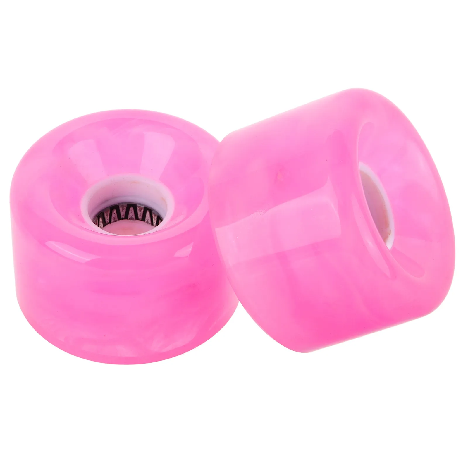 

2pcs Glow In The Dark Skateboard Wheels Replacement Pu Durable Universal Fit For Kick Scooter Skateboard Easy