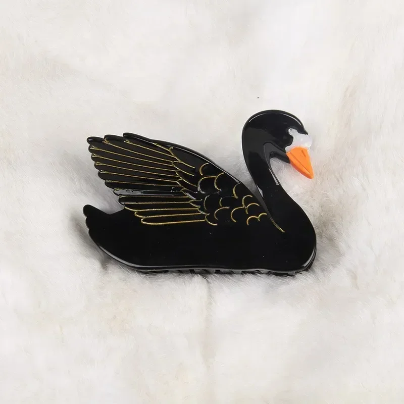 New Cute Animal Hair Claw Swan Cows Piggy Acetate Claw Clip Chickens Crab Hair Clip for Girls Trendy Hair Accessories for Women