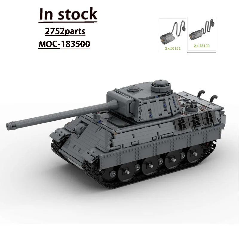 

MOC-183500 City Military WWII Tank Building Blocks Model, 2752 Parts, Creative Toy Gift for Boys, Kids' Birthday and Christmas